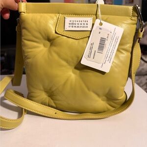 NWT Maison Margiela Glam Slam Classique Chartreuse Quilted Nappa Leather Bag